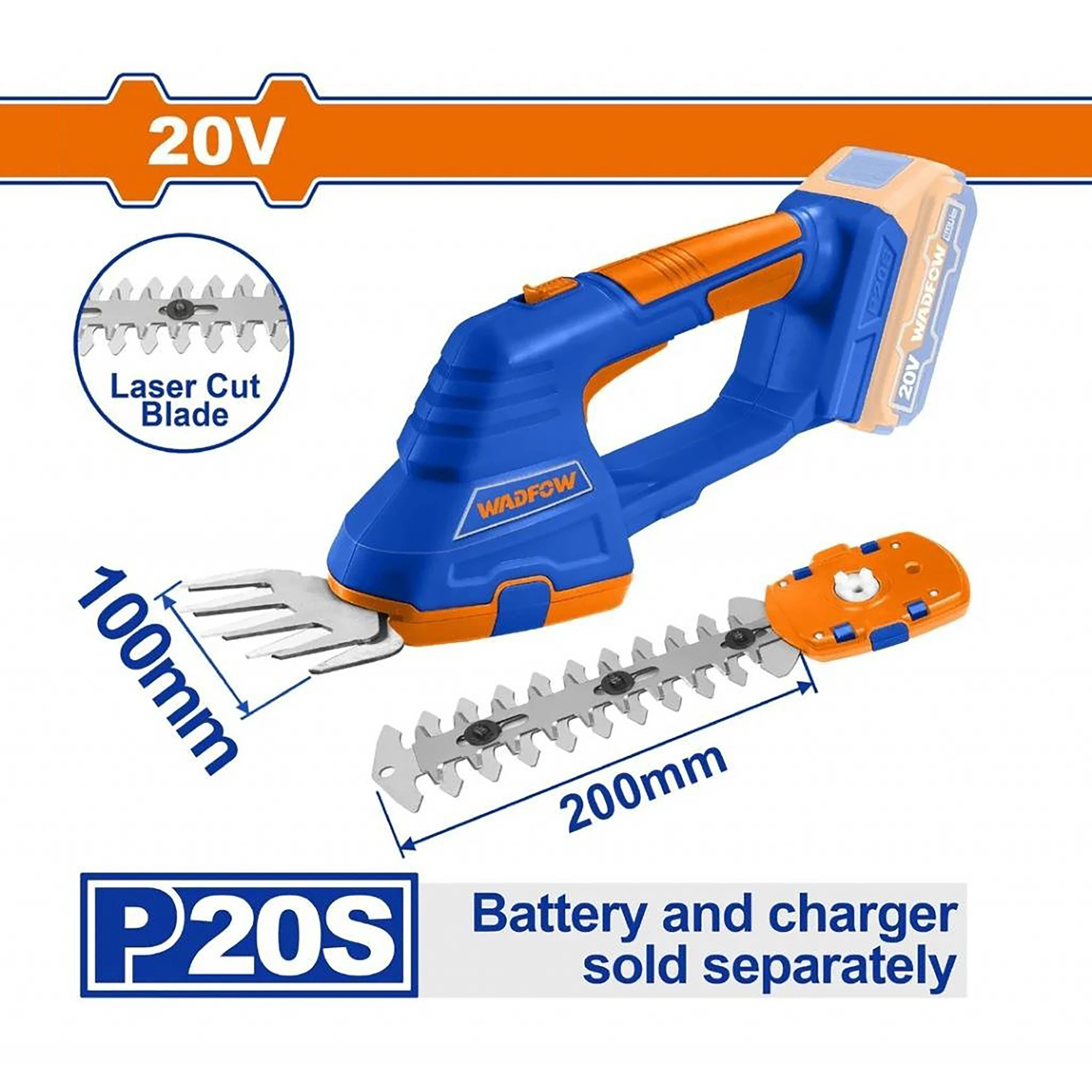 Máy Cắt Tỉa Làm Vườn Dùng Pin 20V Wadfow WJC1520