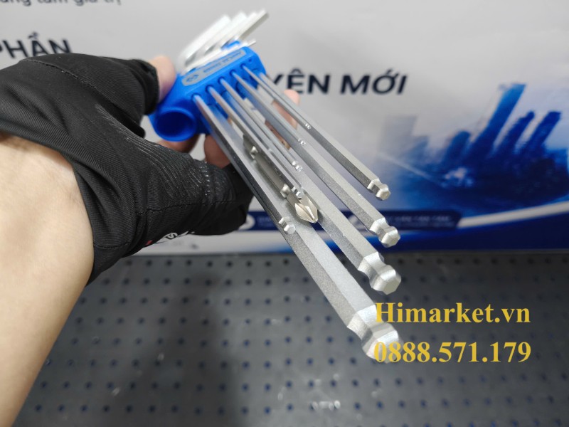 Cận cảnh thiết kế đầu bi xoay linh hoạt của lục giác dài Kingtony 20109MR