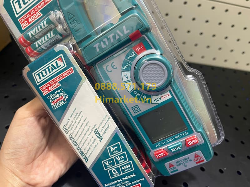 Ampe kìm đo dòng AC Total TMT762001 màn hình số chính xác