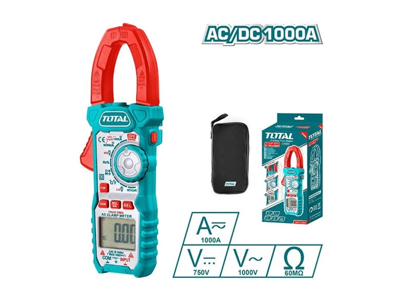 Ampe kìm đo dòng điện DC/AC Total TMT410005 dải đo 1000A mạnh mẽ