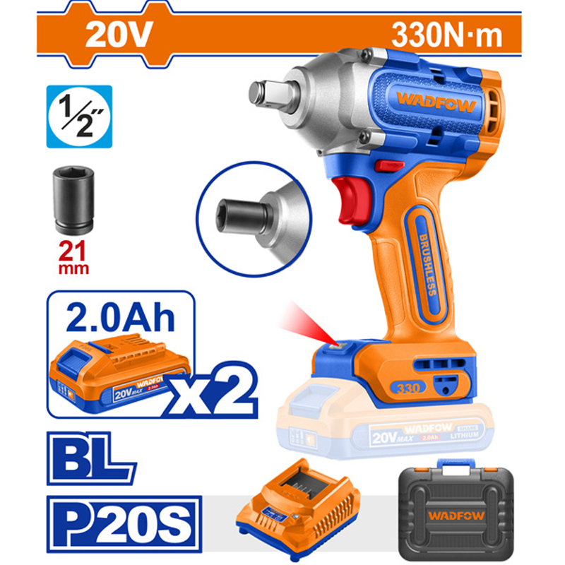 Máy vặn bu lông dùng pin 20V Wadfow WCD1B33