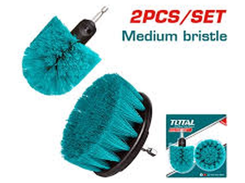 Bo 2 ban chai soi deo 3 inch va 3.5 inch Total TACM2335 ve sinh nha bep ngoai troi