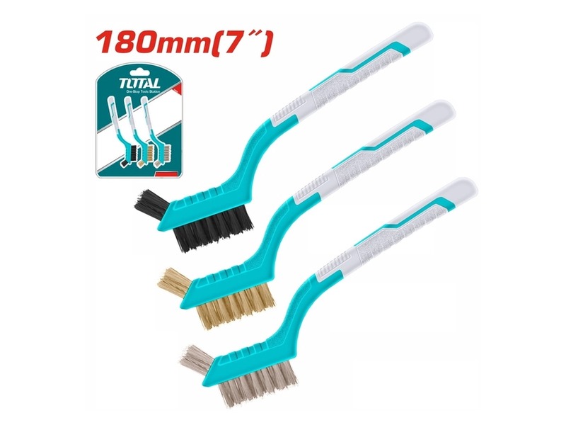 Bo 3 ban chai mai mon 180mm Total TAC38033 soi nylon dong thau va thep