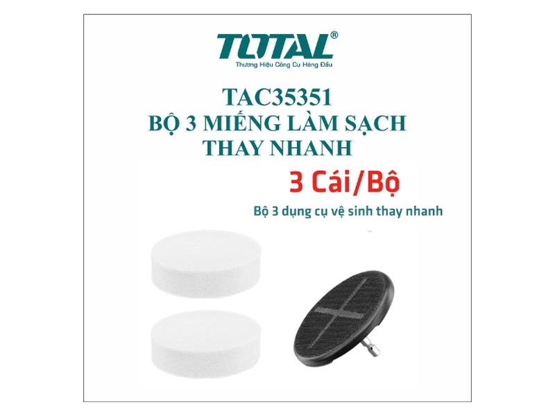 Bo 3 mieng lam sach thay nhanh TAC35351 gom de lot va xop mem lau kinh