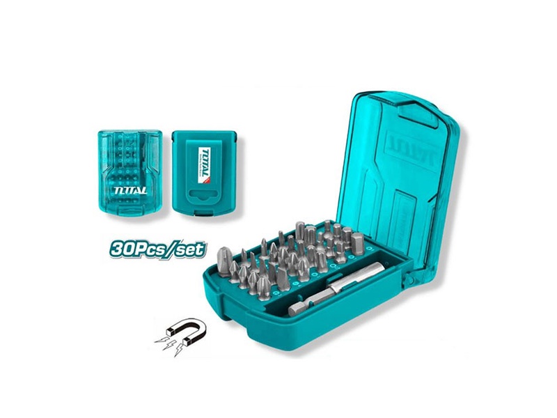 Bộ 30 mũi bắt vít đa năng 25mm Total TACSD10306 đầy đủ chuẩn đầu vít chính hãng
