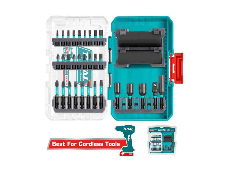 Bộ 33 đầu tuýp và mũi vít thép Cr-Mo Total TACSDL63306 siêu bền chịu lực cao