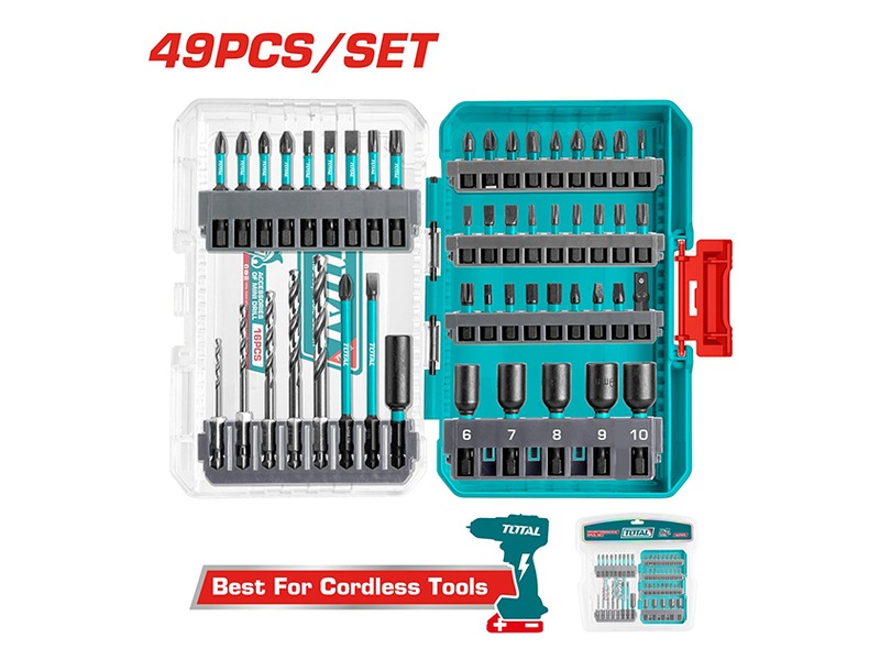 Bộ 49 mũi vít đa năng thép Cr-Mo Total TACSDL24906 chịu lực cao chính hãng