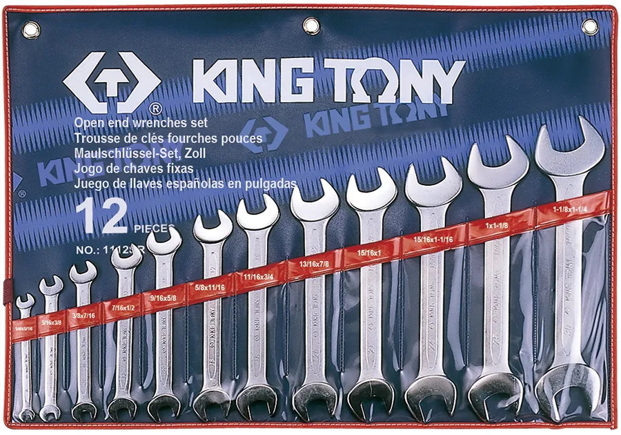 Bộ cờ lê 2 đầu miệng 12 chi tiết Kingtony 1112SR