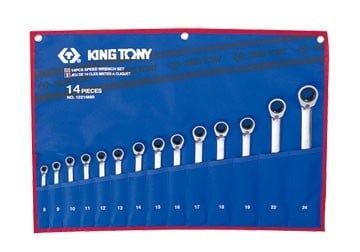Bộ cờ lê vòng miệng tự lắc 8-24mm Kingtony 12214MRN 14 cái