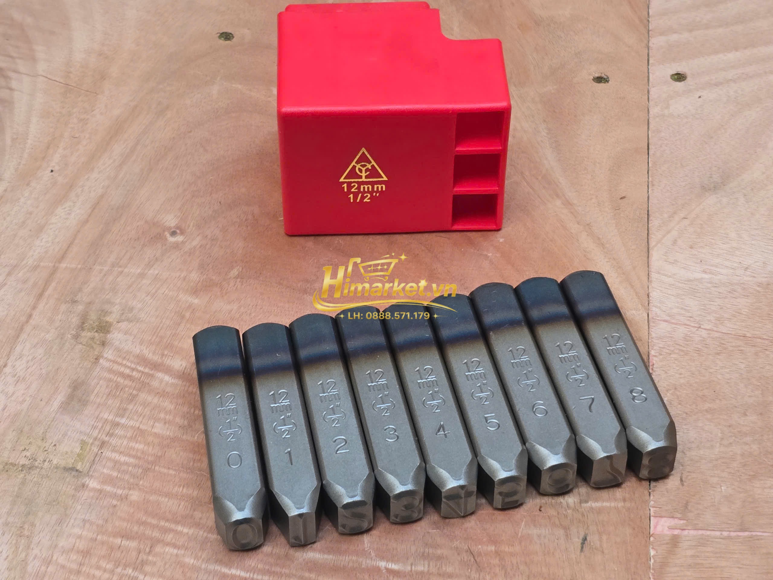 Bộ đóng khắc số xuôi trên kim loại 12mm YC YC-602-12.0 chính hãng Đài Loan