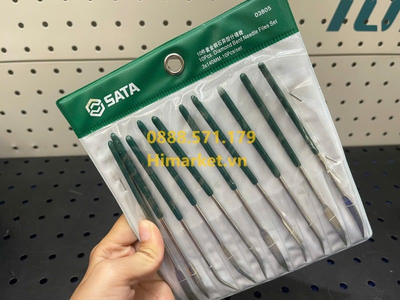 Bộ dũa cong kim cương 10 chi tiết SATA 03805 chính hãng