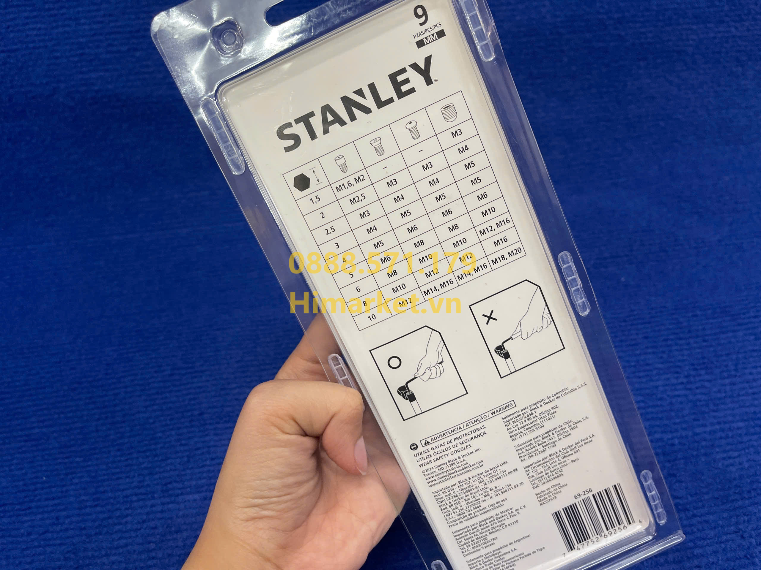 Bộ lục giác chữ L Stanley 69-256 1.5-10mm
