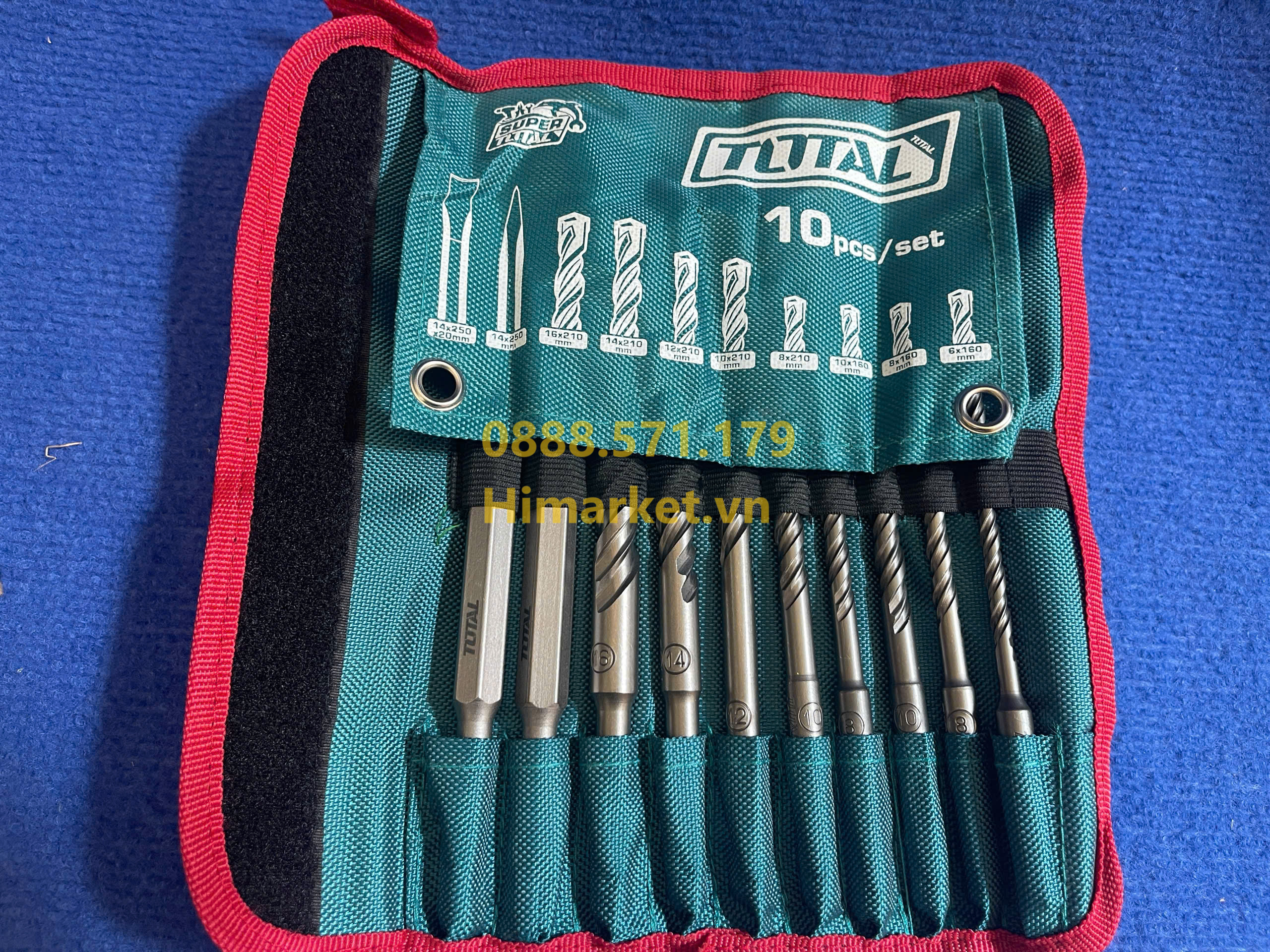 Bộ mũi khoan đục Total TACSD19101