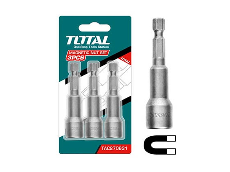 Bộ mũi từ bắn tôn 3 chi tiết Total TAC271031 chất liệu thép 50BV30 từ tính cực mạnh