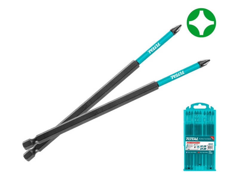 Bộ mũi vít bake 10 chi tiết PH1x200mm Total TACIM16PH183 thép S2 dài 20cm chính hãng