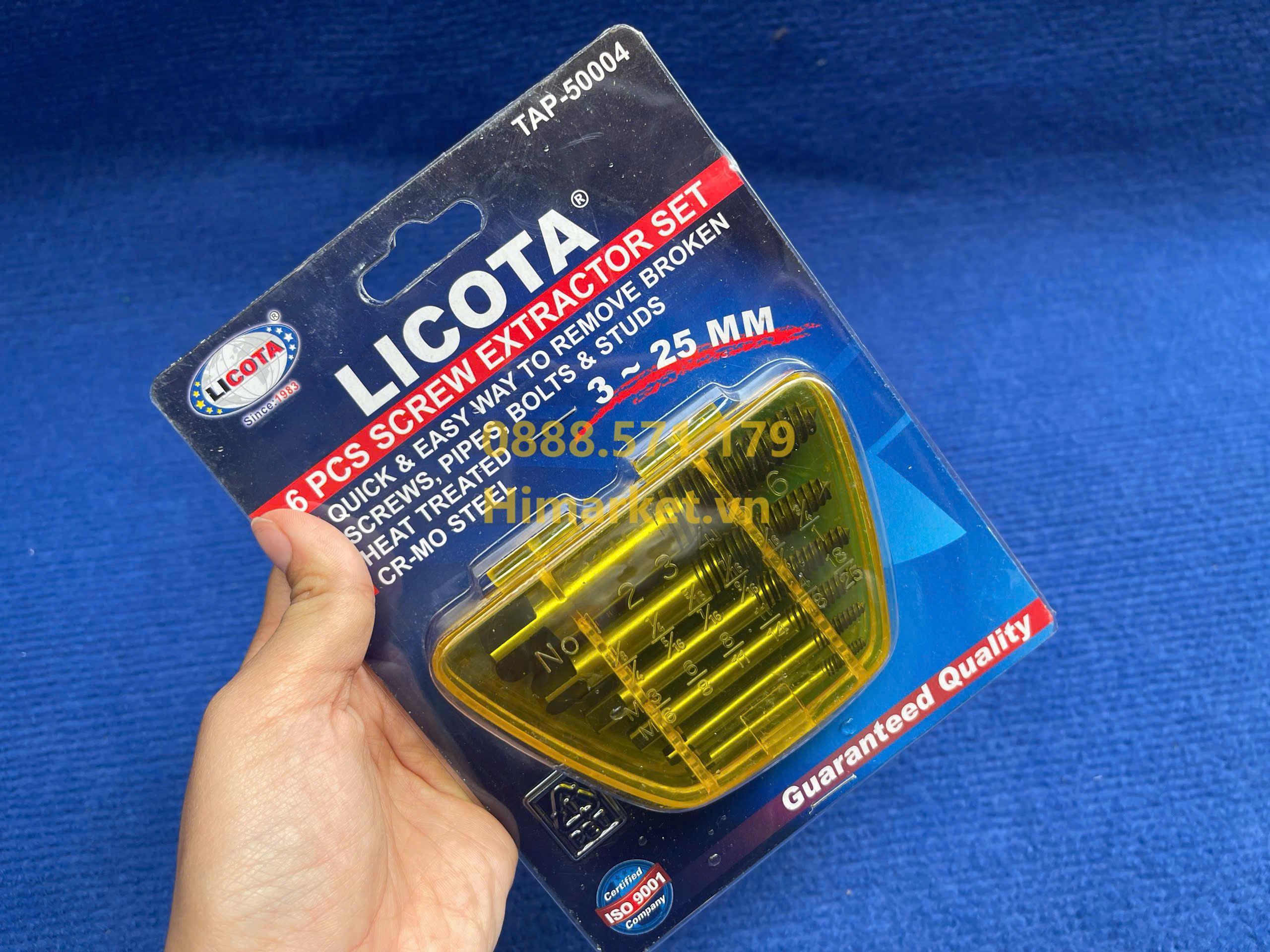 Chi tiết 6 cỡ mũi tháo bu lông ốc gãy Licota