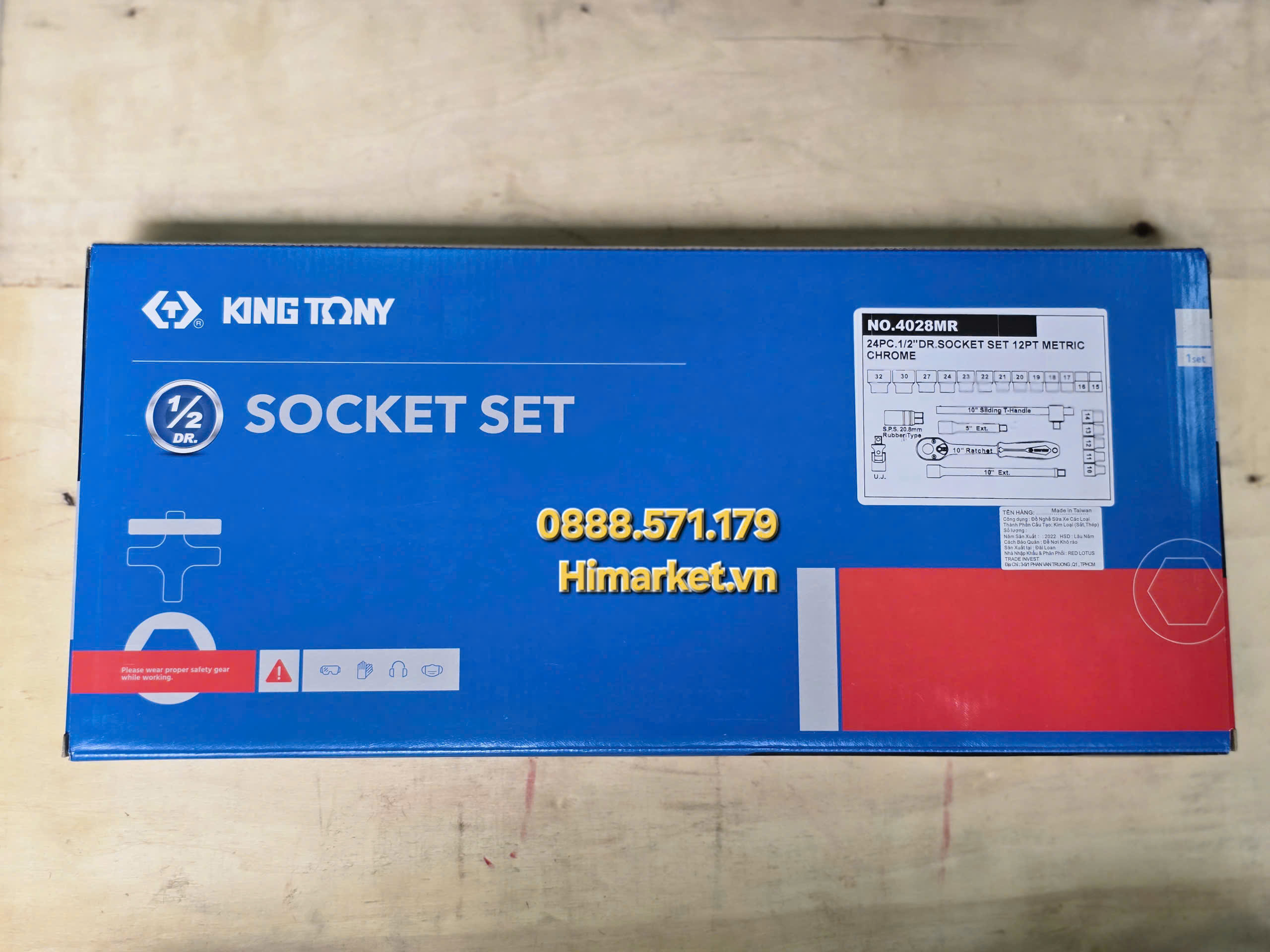 Các chi tiết trong Bộ tuýp 12 cạnh Kingtony 4028MR