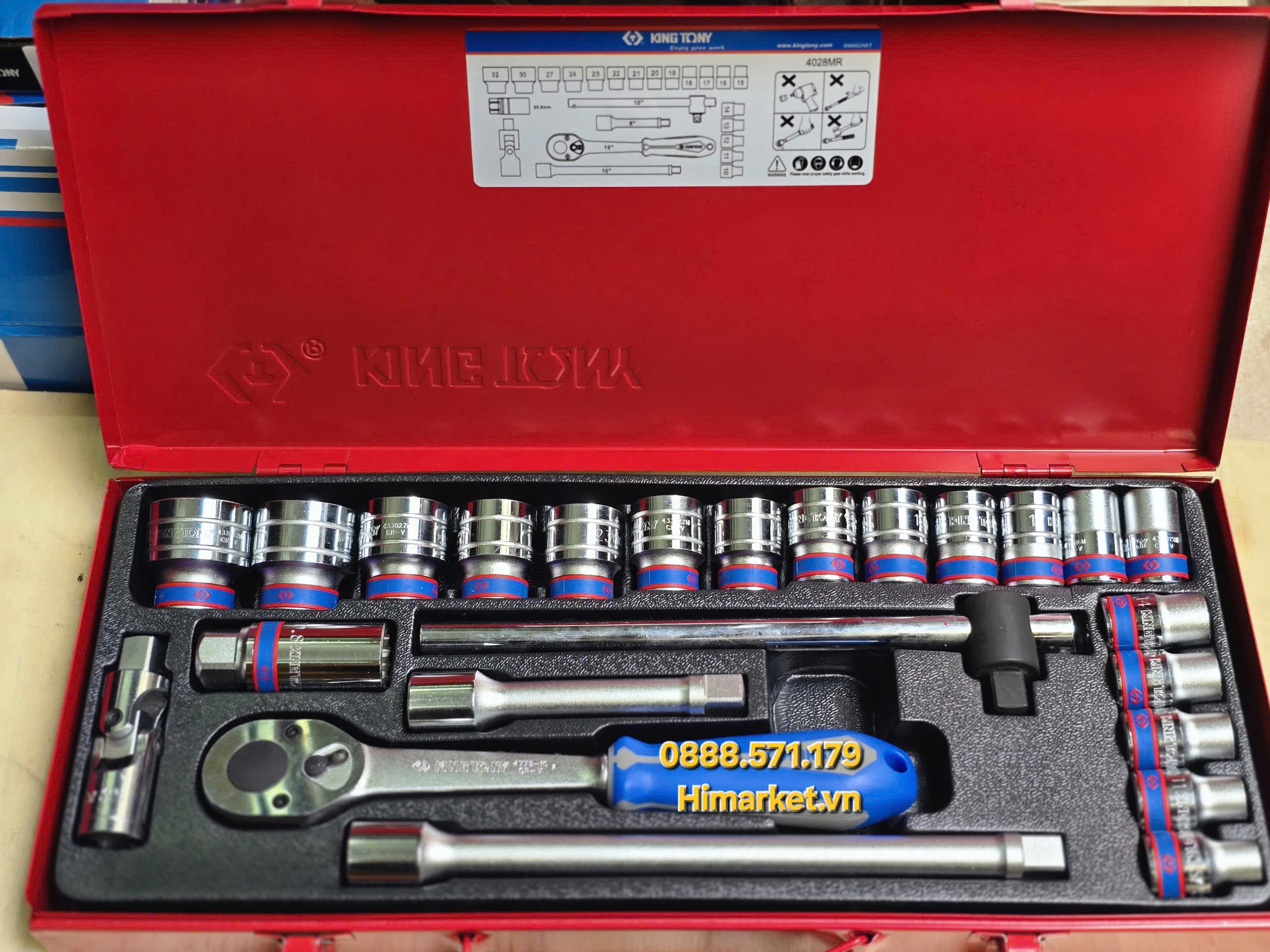 Bộ tuýp 1/2 inch Kingtony 4028MR