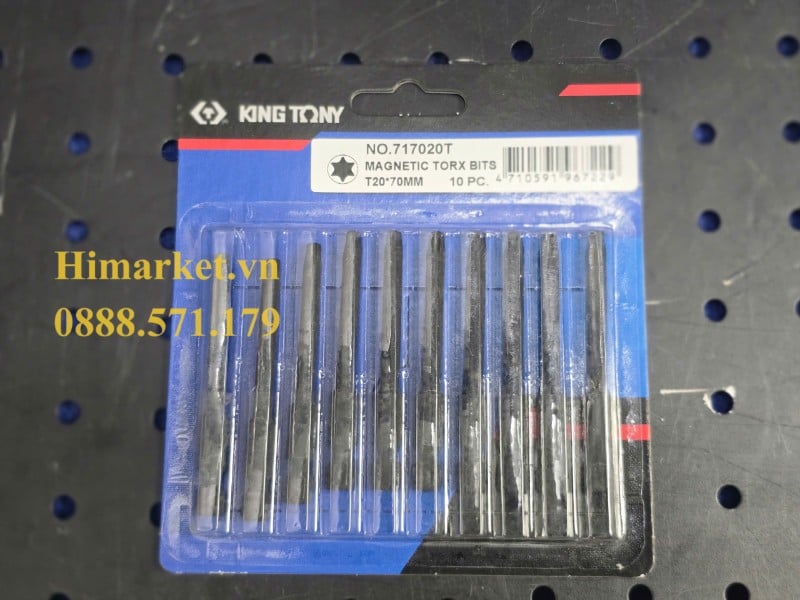 Bộ 10 mũi siết vít bông T20 dài 70mm Kingtony 717020T chính hãng