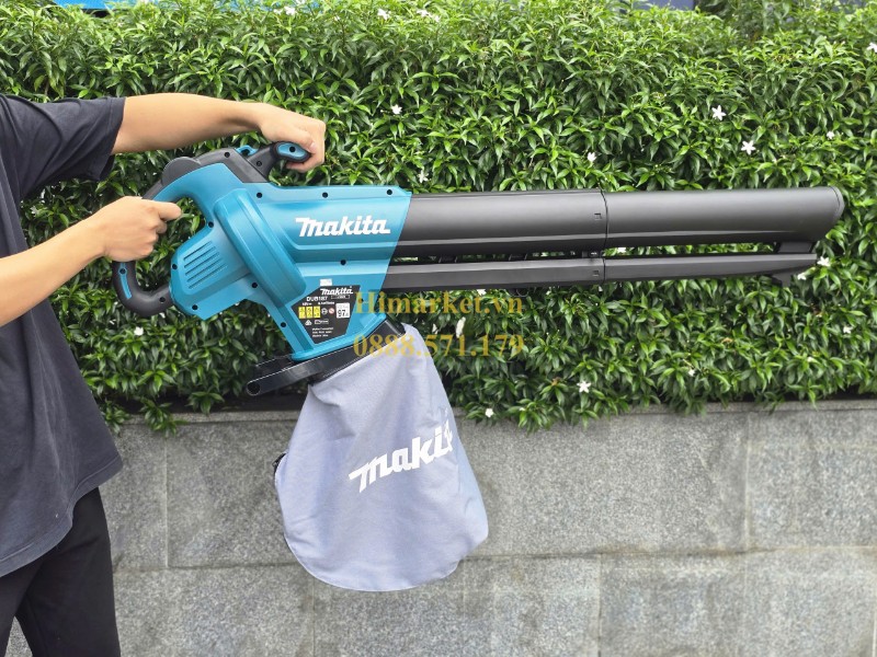 Máy thổi hút bụi pin Makita DUB187Z lắp kèm túi chứa bụi 25L