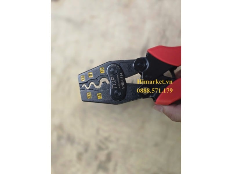 Chi tiết các thông số trên hàm bấm của kìm bấm cos TOP VNE-0114