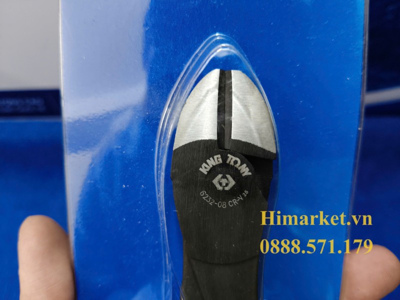 Cận cảnh đầu lưỡi và ký hiệu thép Cr-V trên kìm cắt Kingtony 6232-08