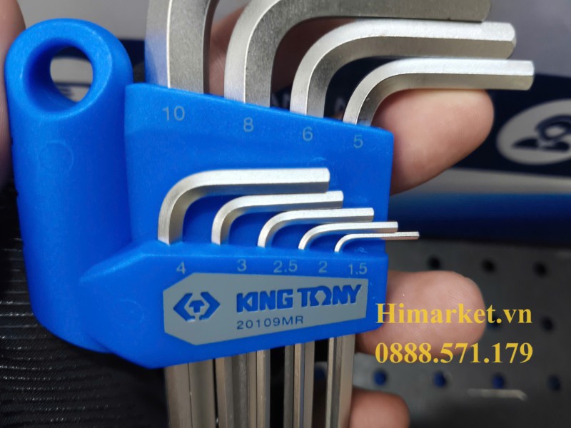 Cận cảnh vỉ nhựa định kích thước bộ lục giác Kingtony 20109MR