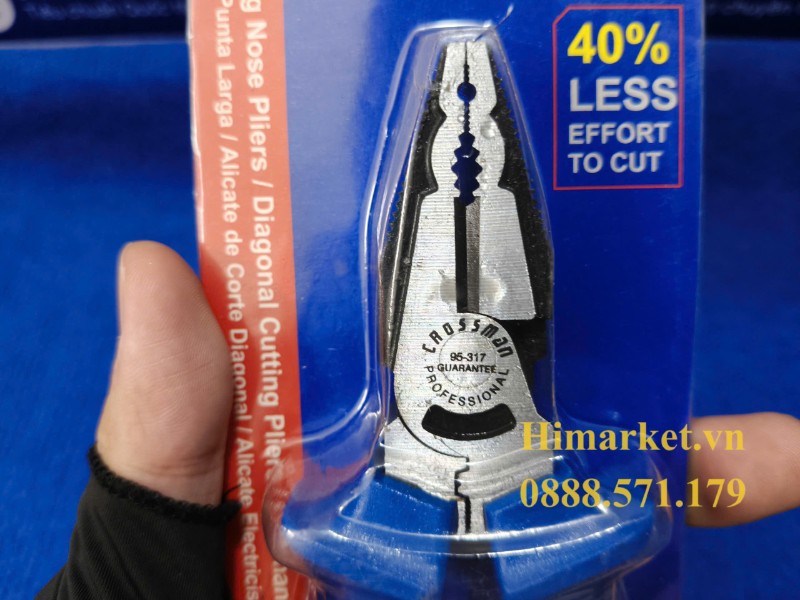 Chi tiết hàm răng cưa và dấu dập mã 95-317 trên kìm điện Crossman