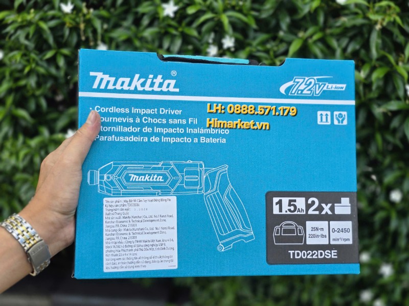 Combo bộ máy vặn vít Makita TD022DSE đầy đủ phụ kiện