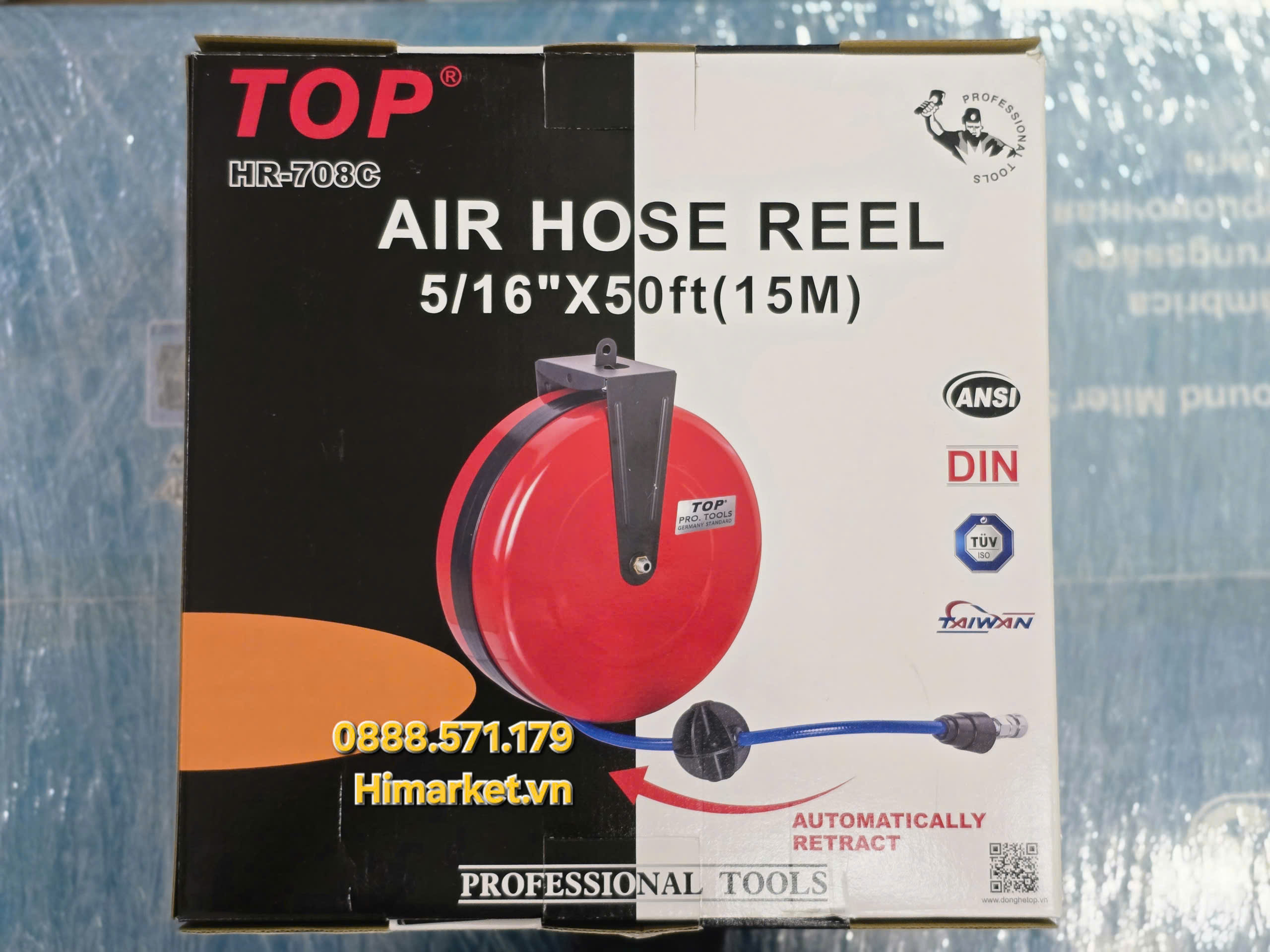 Cuộn ống hơi rút tự động 15m HR-708C