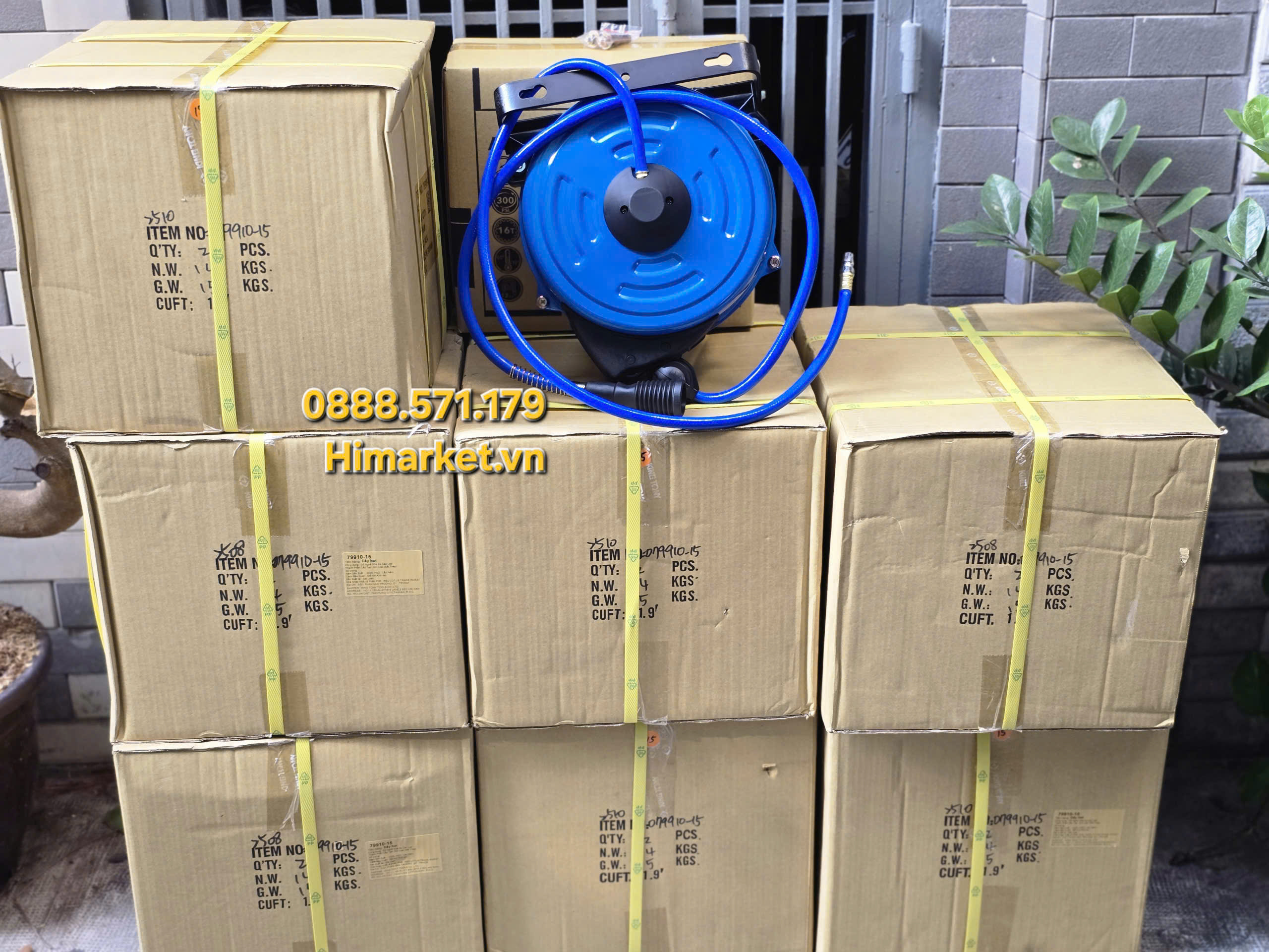 Cuộn Dây Hơi Tự Rút Kingtony 79910-15 góc nhìn mặt trước