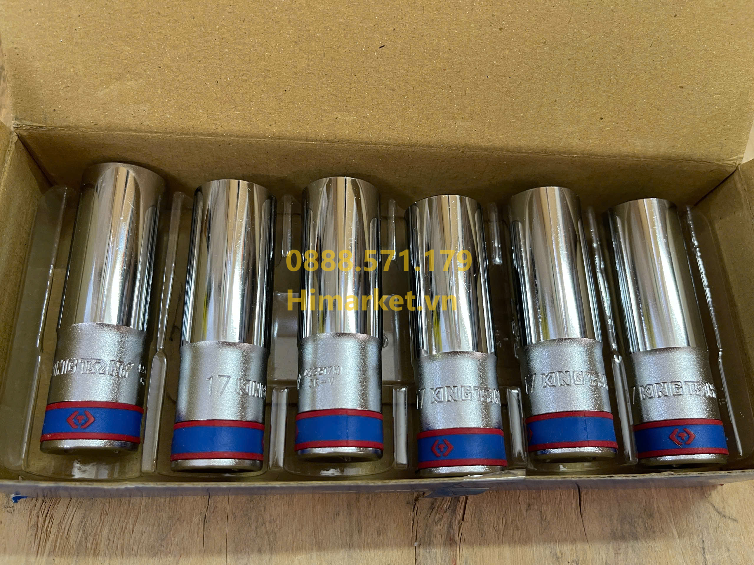 Đầu tuýp dài 17mm Kingtony 423517 hệ mét