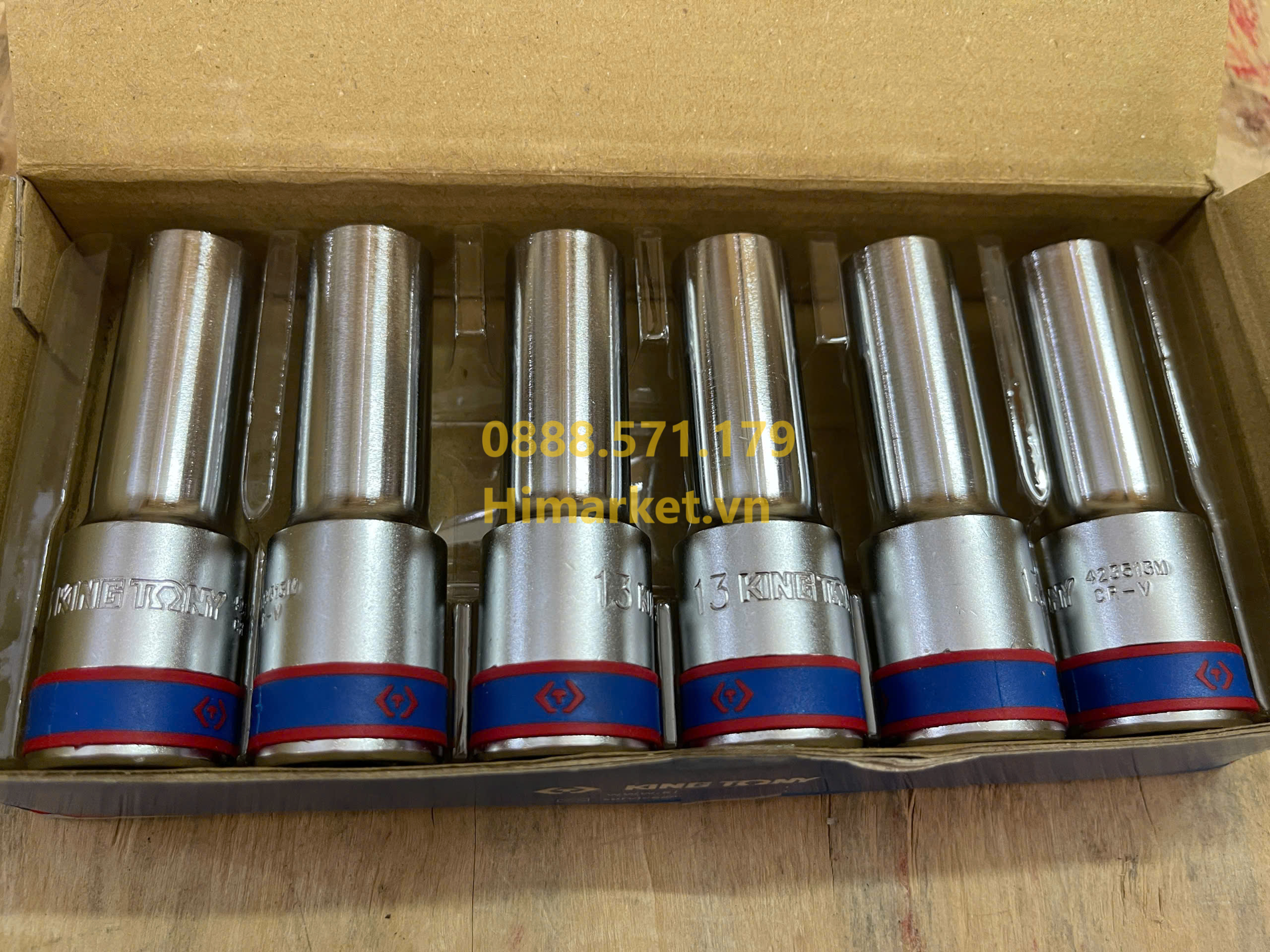 Đầu tuýp lục giác dài 1/2 Kingtony 423513M