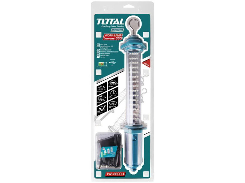 Đèn công tác treo làm việc Total TWL3600LI pin sạc Li-polymer 3600mAh