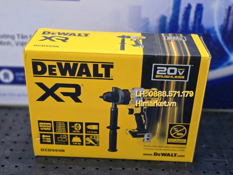 Máy khoan động lực dùng pin Dewalt DCD999N-KR hệ pin Flexvolt Advantage công suất 1296W