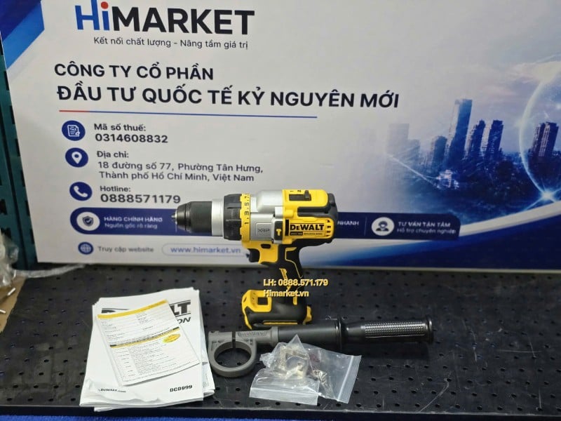 Máy khoan pin FlexVolt 20V 60V Dewalt DCD999N-KR chính hãng lực siết 126Nm cực khỏe