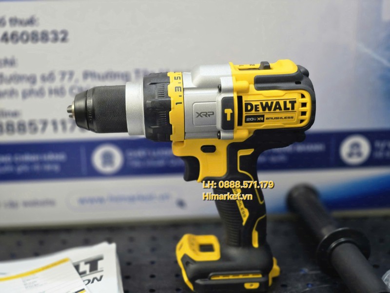 Trọn bộ thân máy khoan pin Dewalt DCD999N-KR đi kèm tay cầm phụ chắc chắn
