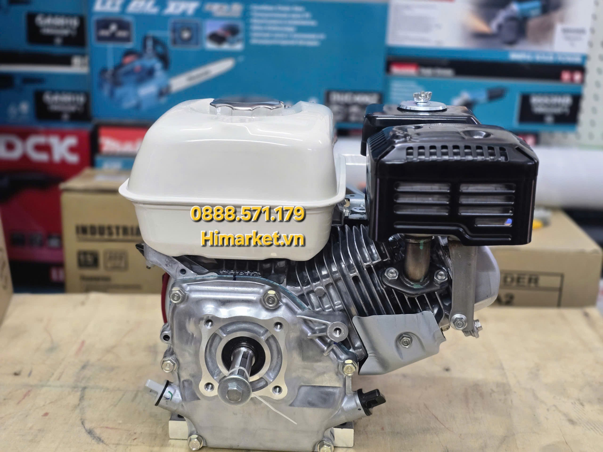 Động cơ xăng Honda GX200T2 QAB2 với bộ lọc gió