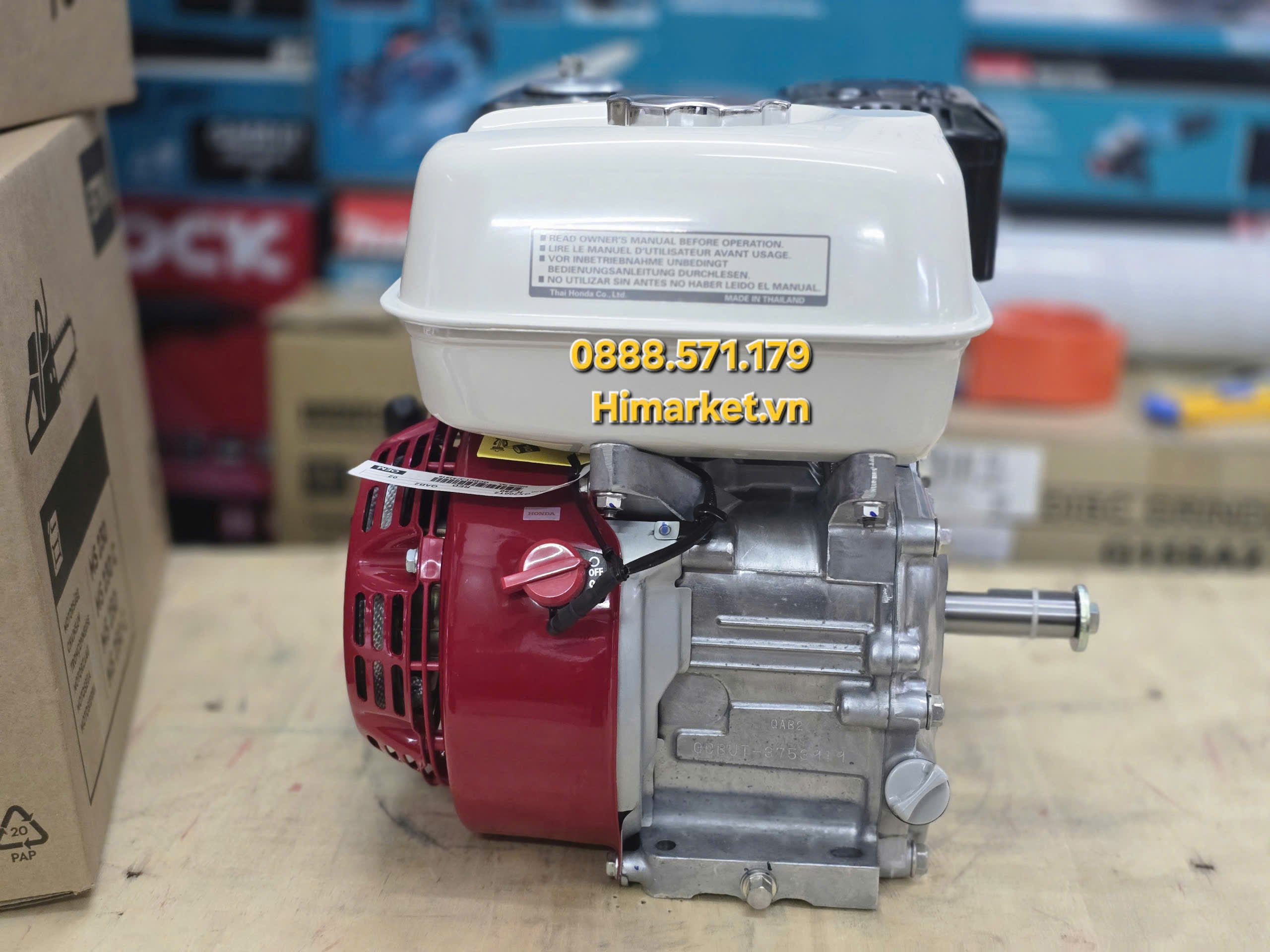 Động cơ Honda GX200T2 QAB2 nhìn từ góc khác