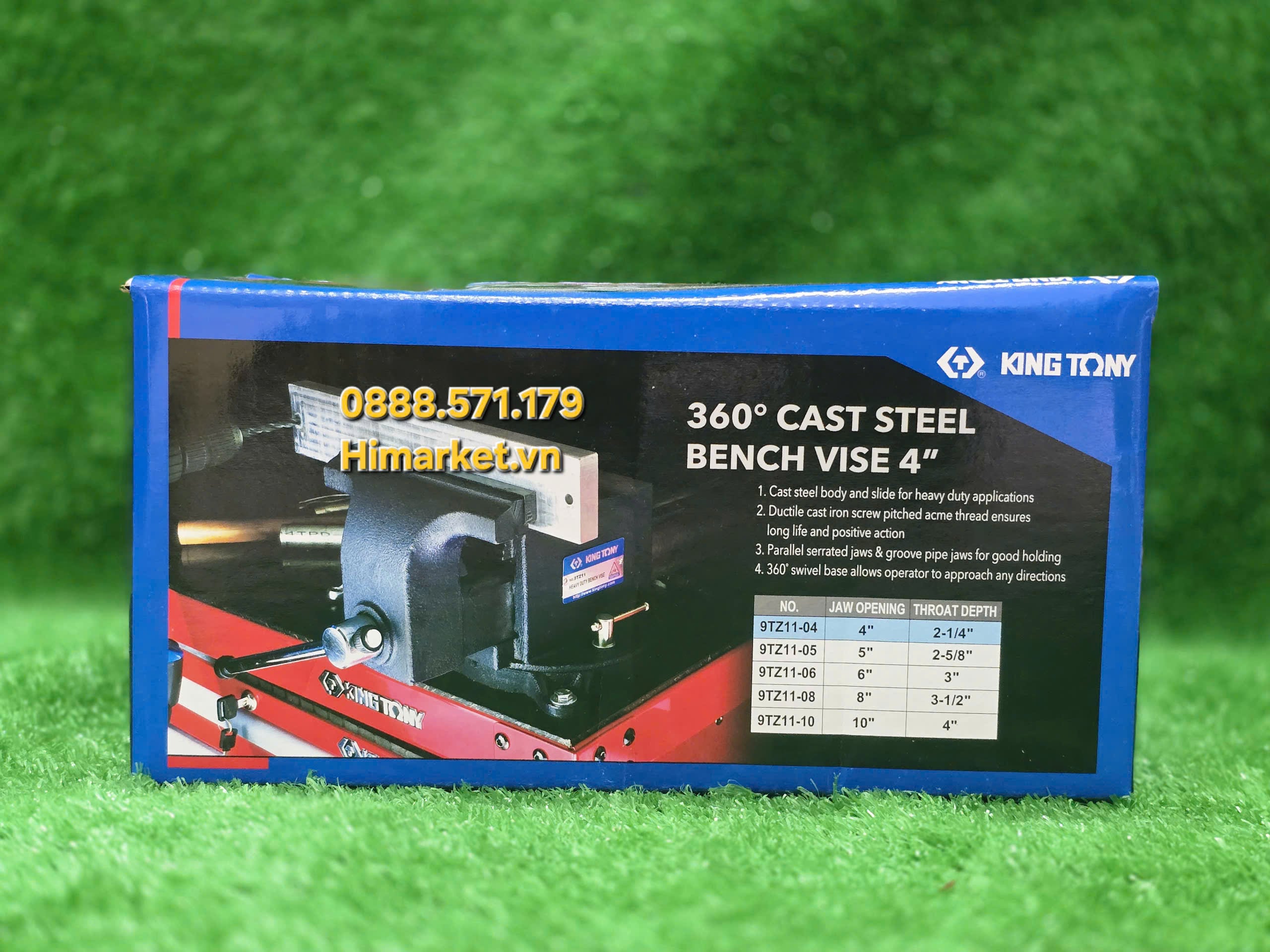 Êtô Kẹp Mâm Xoay 4 inch Kingtony 9TZ11-04 tổng thể