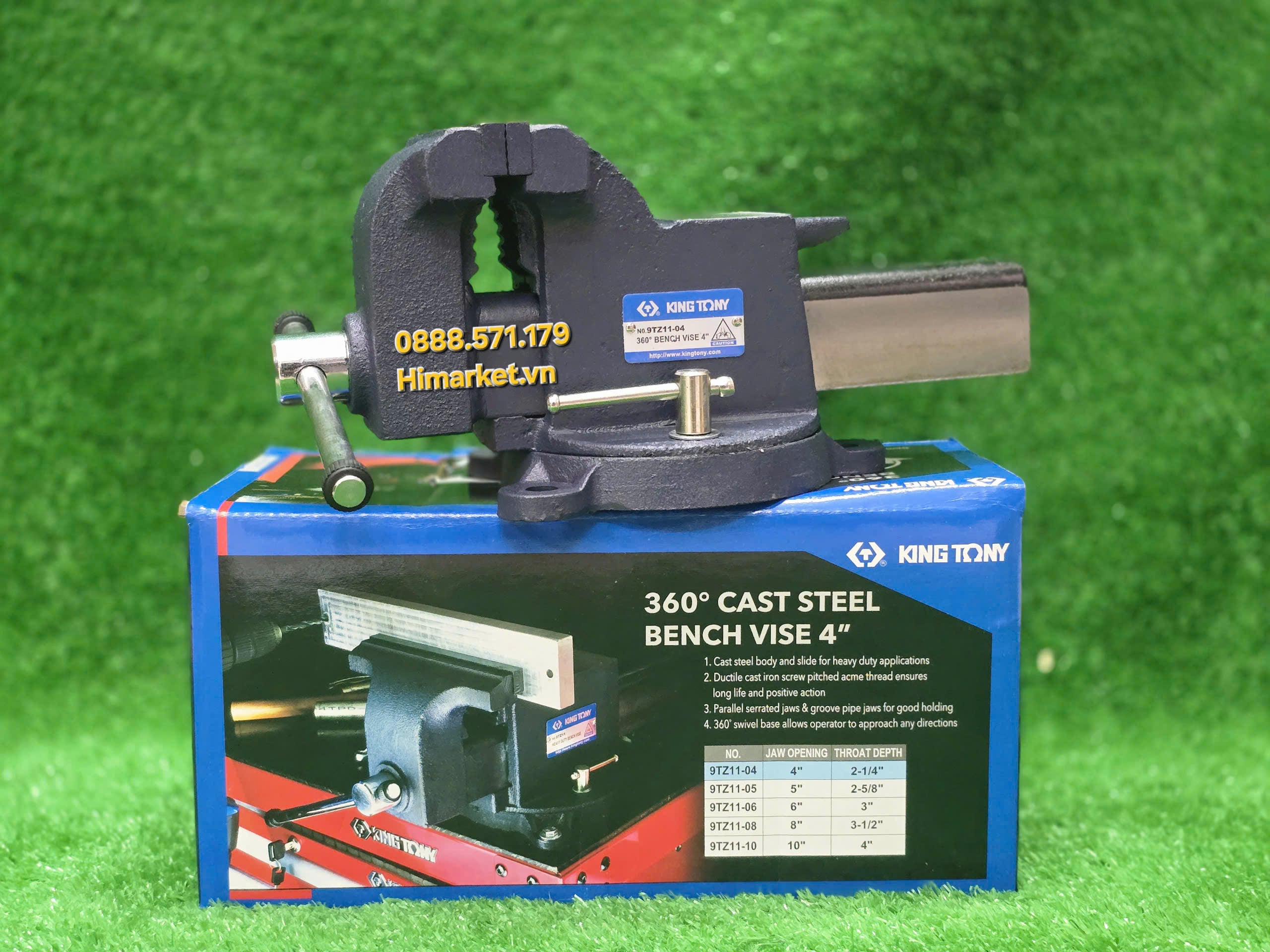 Ê tô kẹp mâm xoay Kingtony 9TZ11-04 chính hãng