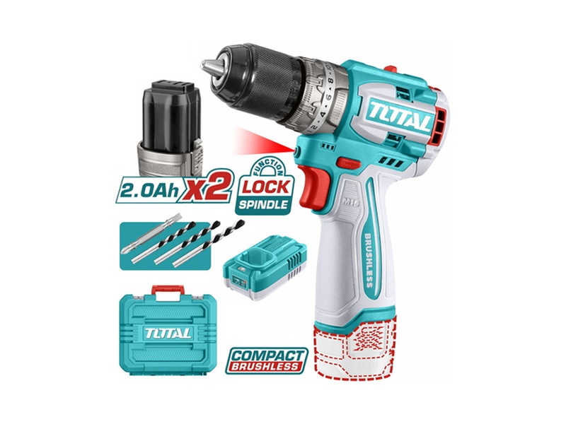 Máy khoan động lực dùng pin 16V Total TIDLI166062 lực siết 66Nm kèm 2 pin 2.0Ah chính hãng giá tốt tại Himarket