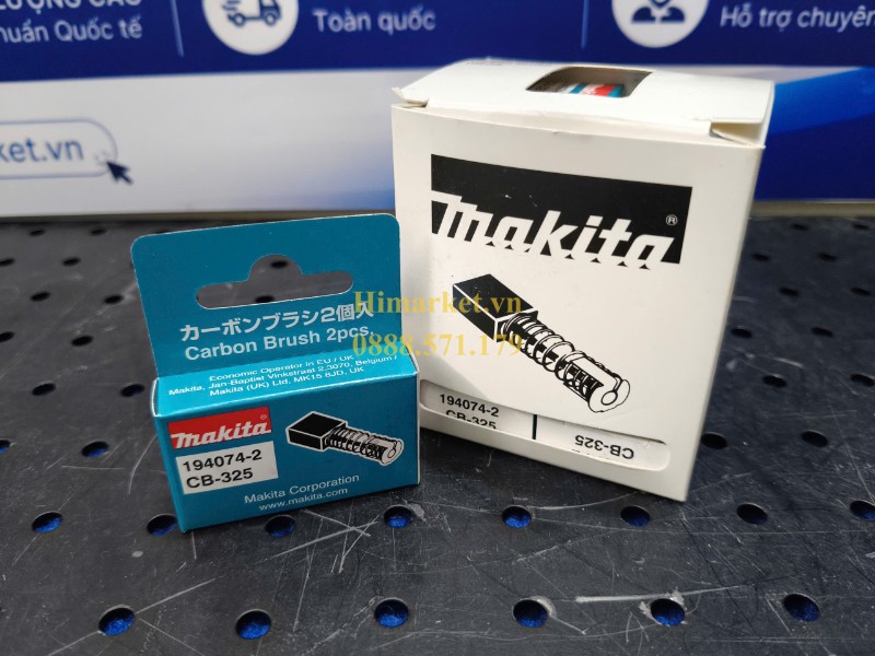 Hộp chổi than Makita CB-325 194074-2 loại 2 chiếc và hộp 10 bộ