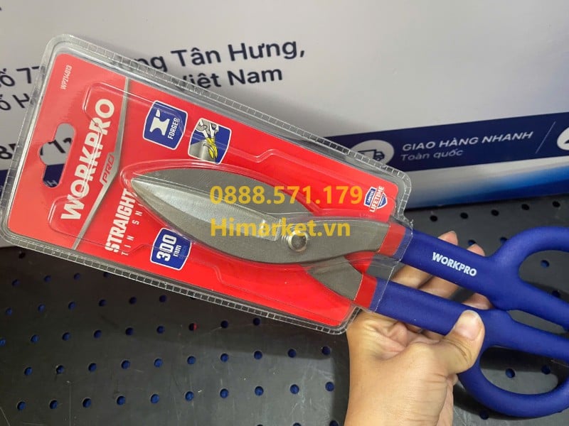 Kéo cắt tôn thẳng 12 inch 300mm Workpro WP214013 chính hãng