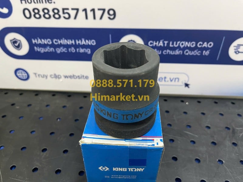 Chi tiết thiết kế 6 cạnh đen của đầu khẩu Kingtony 853530M