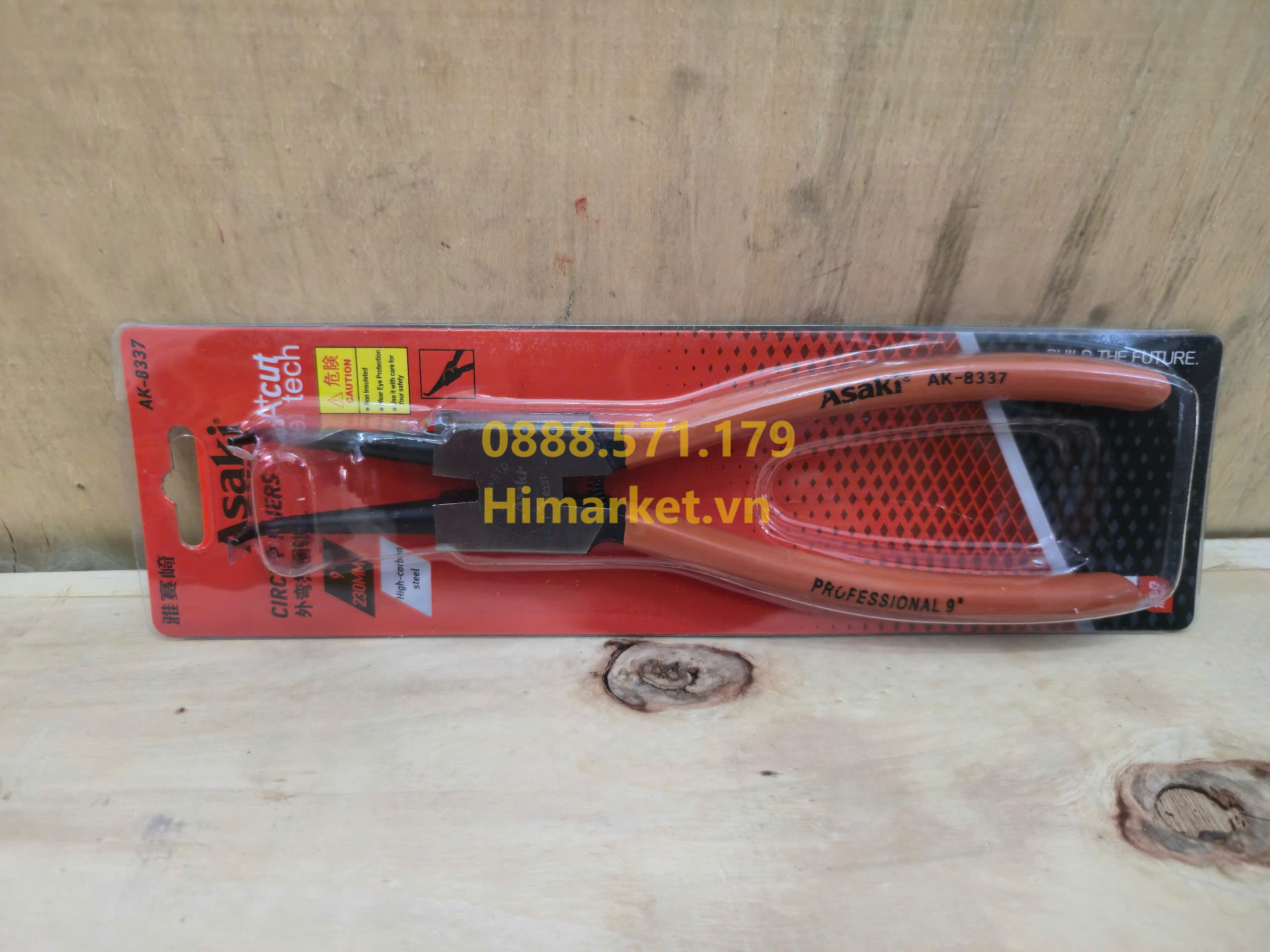 Kềm mở phe cong Asaki AK-8337 9 inch chính hãng