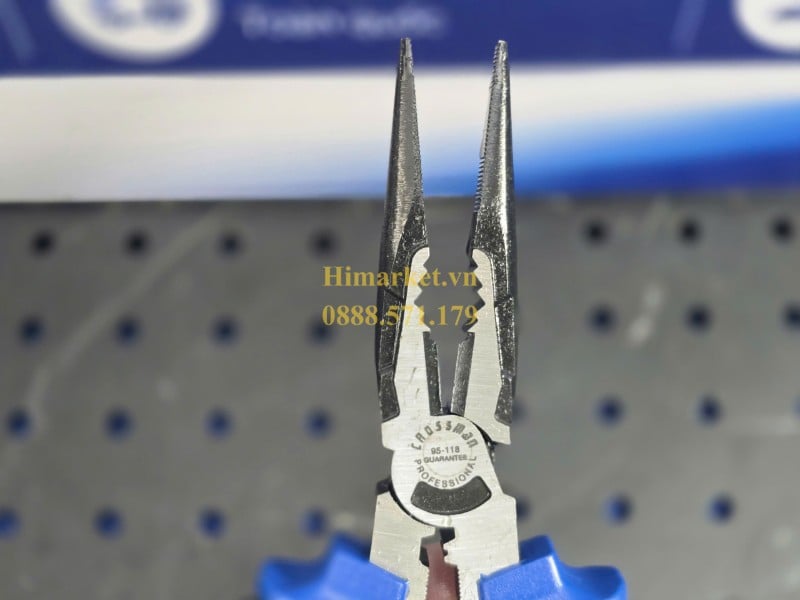 Kìm mũi nhọn Crossman 95-118 cận cảnh lưỡi kẹp