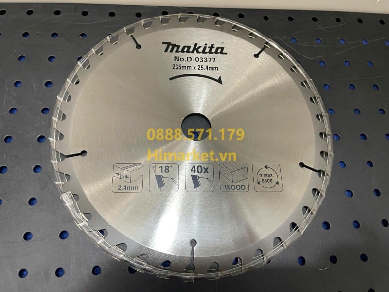 Lưỡi cưa gỗ Makita D-03377 235mm 40 răng chính hãng