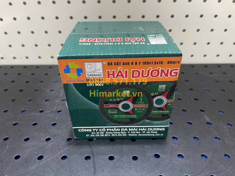 Đá cắt inox 100mm Hải Dương hộp 50 viên