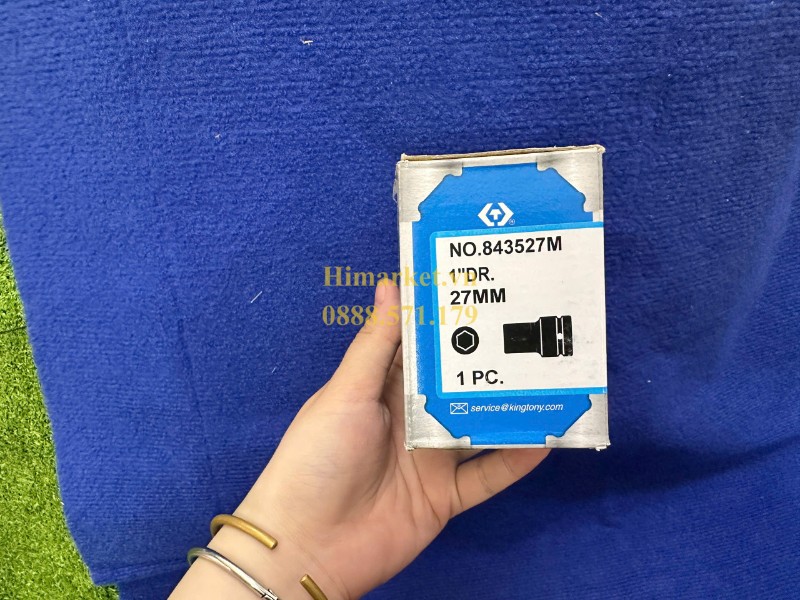 Mặt trước vỏ hộp đầu khẩu đen Kingtony 843527M hệ 1 inch